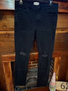 ASOS Men's Black Ripped Slim Jeans